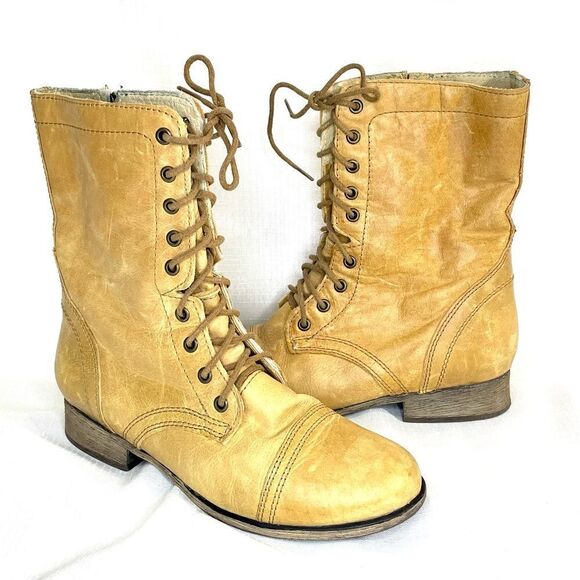 Steve Madden Troopa Boot Size 9.5 Tan - Picture 1 of 11